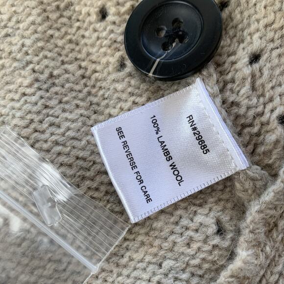 Pendleton Womens Lambs Wool Cape Poncho Button Front Jacket L/XL Beige “NEW” - Picture 7 of 15